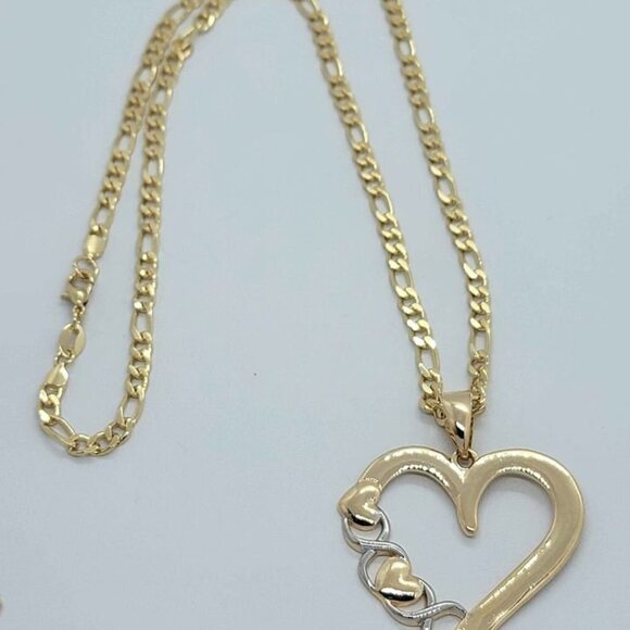 Brazilian 18k Gold Filled HEART Necklace - Picture 2 of 5